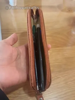 Zippered PU Leather Pencil Case4